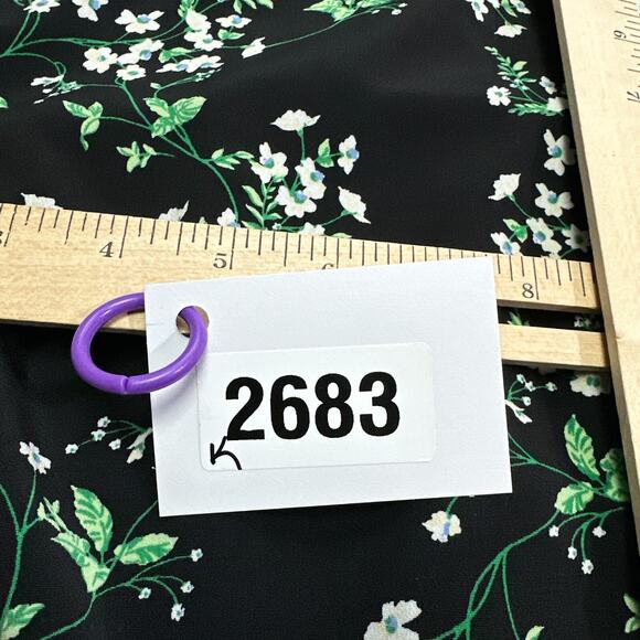 Karl Lagerfeld Top Womens Small Black Ditsy Floral Smocked Shirt Faux Button Up - Picture 11 of 11